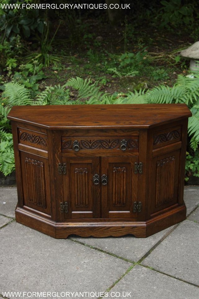 Image 59 of AN OLD CHARM CANTED CUPBOARD SIDEBOARD DRESSER BASE TV STAND