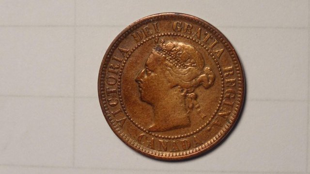 Preview of the first image of Rare Canadian 1886 One Cent Piece.