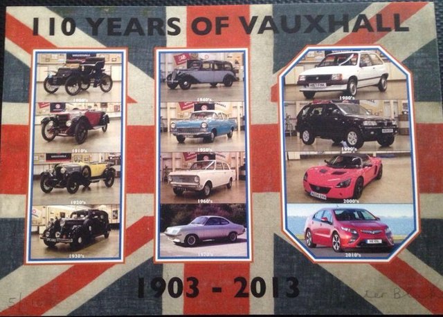Preview of the first image of Sir Peter Blake.110 years of Vauxhall, Signed Ltd Edit Print.