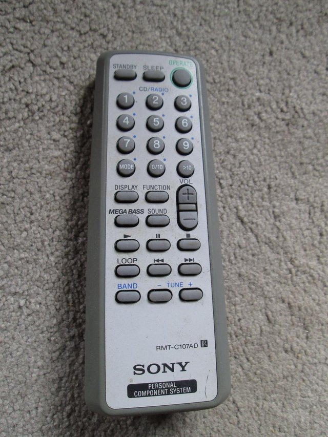 Preview of the first image of Sony RMT-C107AD remote (incl P&P).