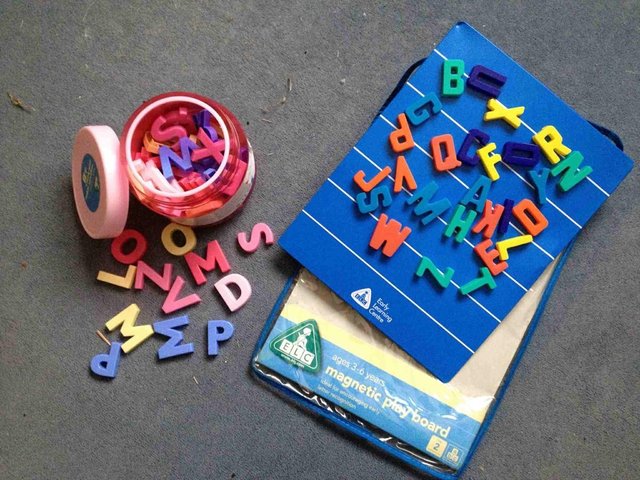 Preview of the first image of magnetic letters.