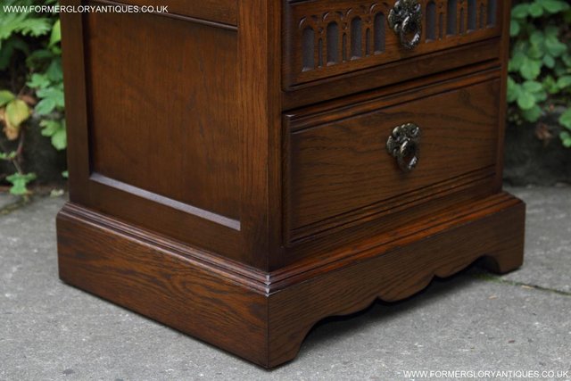 Image 12 of OLD CHARM LIGHT OAK BEDSIDE CABINETS TABLES CUPBOARD DRAWERS