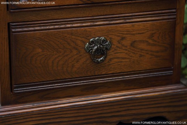 Image 26 of OLD CHARM LIGHT OAK BEDSIDE CABINETS TABLES CUPBOARD DRAWERS
