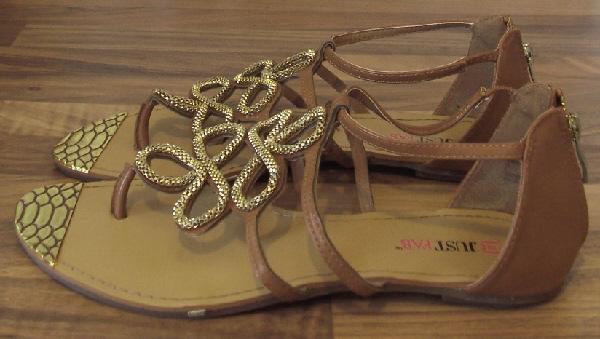 Preview of the first image of Ladies Brown Toe Post Sandals By Just Fab - sz uk 7.