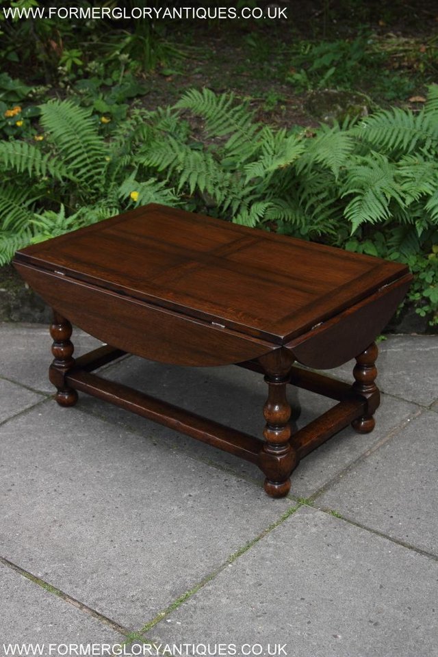 Image 34 of TITCHMARSH & GOODWIN OAK BUTLERS COFFEE TABLE BOOK MAG STAND