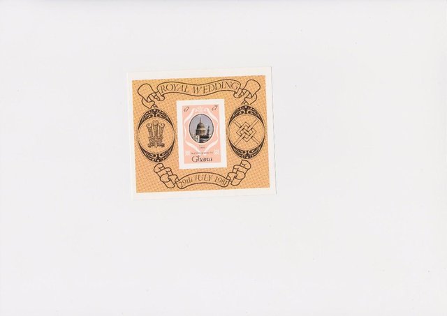 Preview of the first image of Jamaica 1981 Royal Wedding $5 presentation stamp.