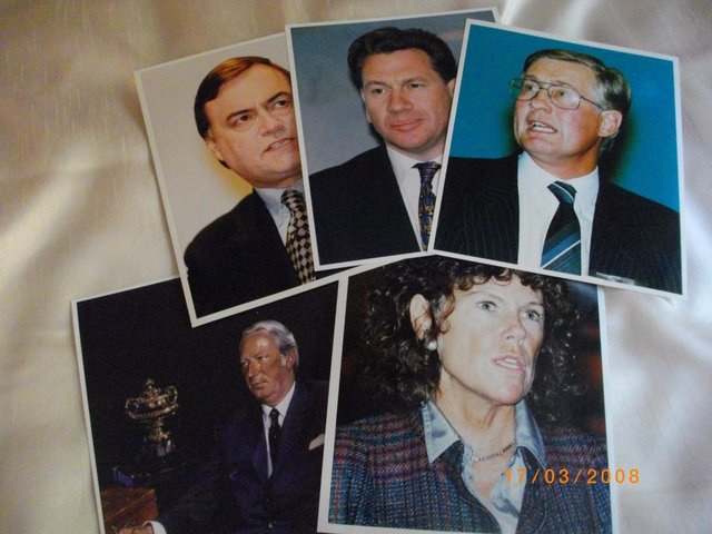 Preview of the first image of 5 BRITISH POLITICAL PHOTOS 10x8s HEATH PRESCOTT ETC.
