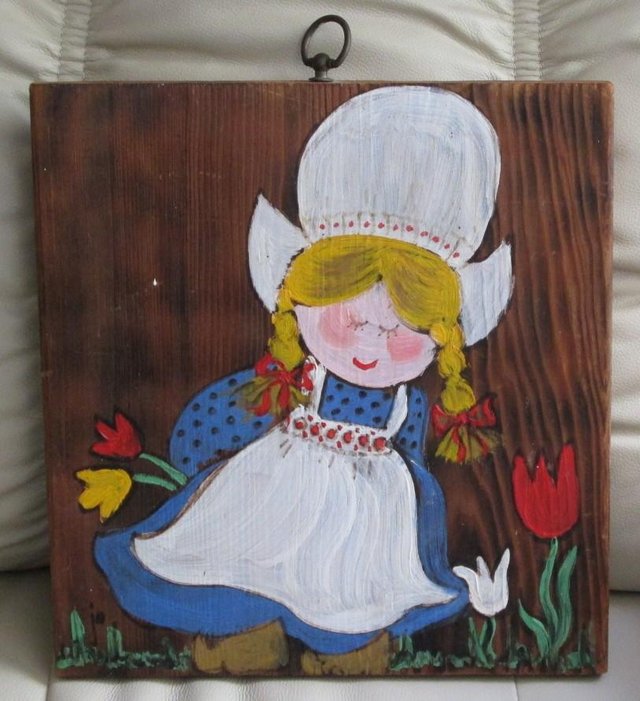 Preview of the first image of Oil Painting - Dutch Girl Traditional Costume.