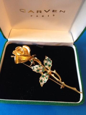 Preview of the first image of Exquisite gold plated flower brooch..