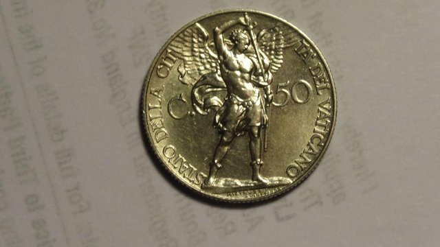 Preview of the first image of 1930 Vatican 50 centesimi coin.