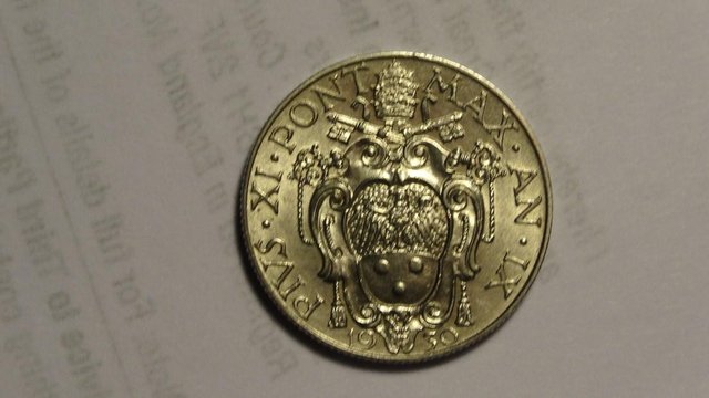 Image 2 of 1930 Vatican 50 centesimi coin