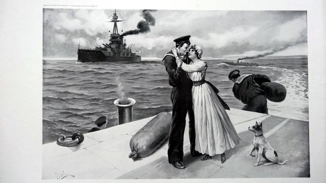Preview of the first image of Vintage WW1 PosterThe Sailor's Goodbye.