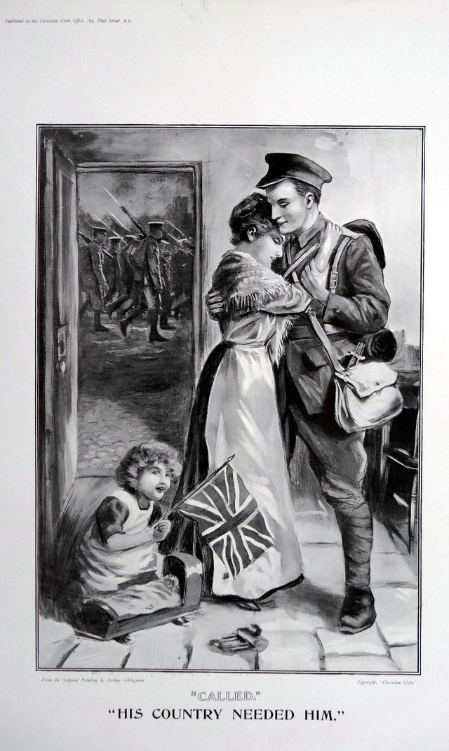Preview of the first image of Vintage WW1 Poster "Called. His Country Needed Him".