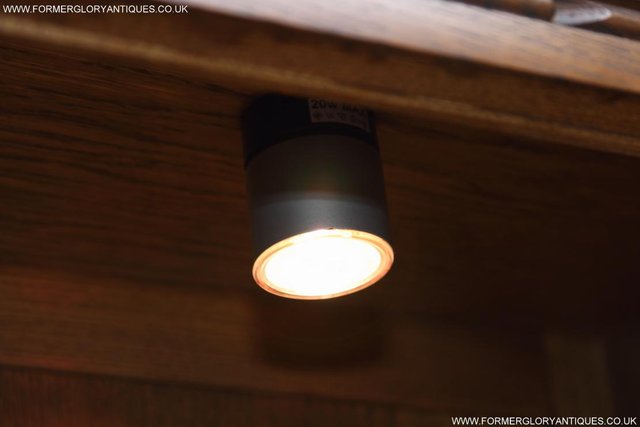 Image 13 of OLD CHARM LIGHT OAK DISPLAY CABINET DRESSER SIDEBOARD UNIT