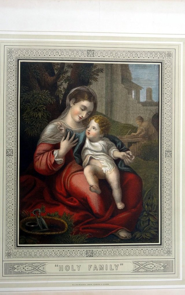 Preview of the first image of "Holy Family" Vintage Poster Circa 1800's.