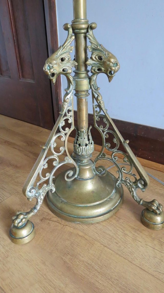 Preview of the first image of Brass Candelabra,high quality,converted to lamp.