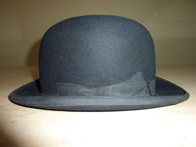 Preview of the first image of Vintage Lincoln Bennett & Co Ltd of London Black Bowler Hat.
