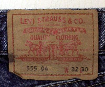 Image 3 of Ladies Levi Strauss 555 04 blue jeans - Sz 32W/30L  B7