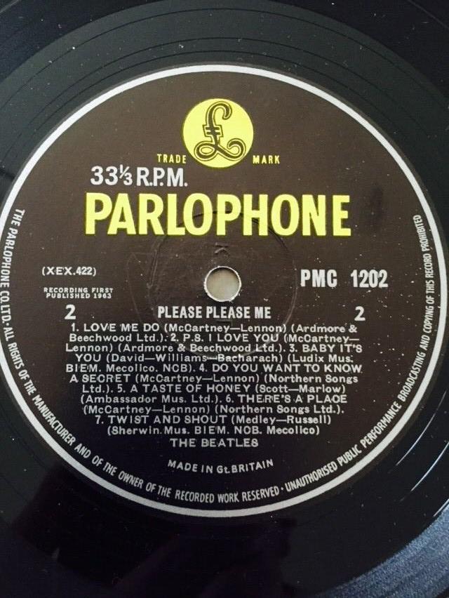 Image 2 of The Beatles Please Please Me LP Original Yellow & Black Parl