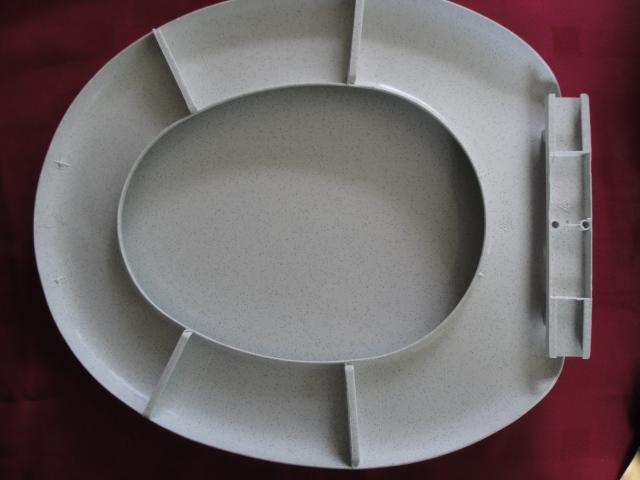 Image 2 of New Greyish White Plastic Toilet Seat