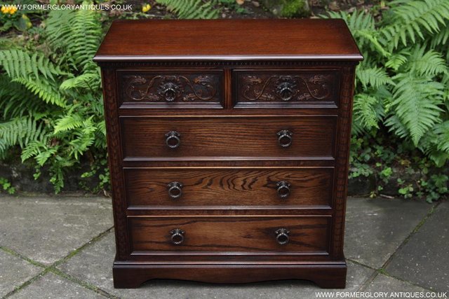 Preview of the first image of A JAYCEE OLD CHARM OAK CHEST OF DRAWERS SIDEBOARD TV STAND.