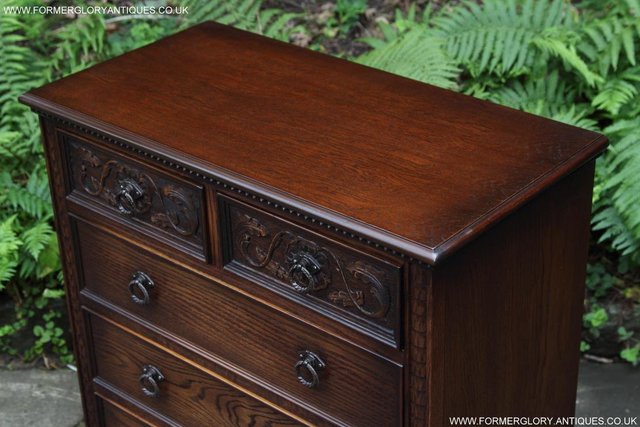 Image 8 of A JAYCEE OLD CHARM OAK CHEST OF DRAWERS SIDEBOARD TV STAND