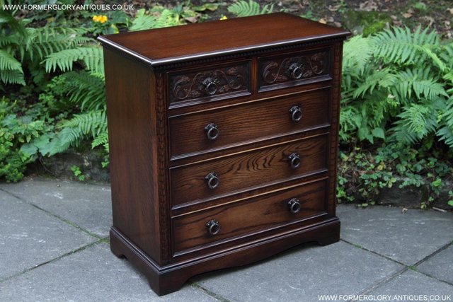 Image 12 of A JAYCEE OLD CHARM OAK CHEST OF DRAWERS SIDEBOARD TV STAND