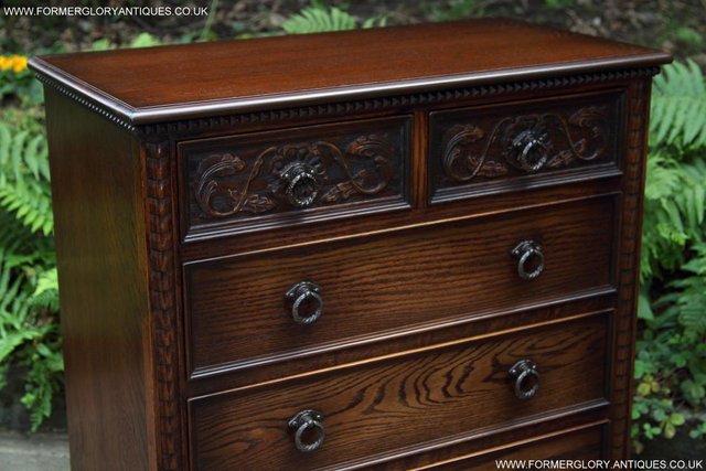 Image 21 of A JAYCEE OLD CHARM OAK CHEST OF DRAWERS SIDEBOARD TV STAND
