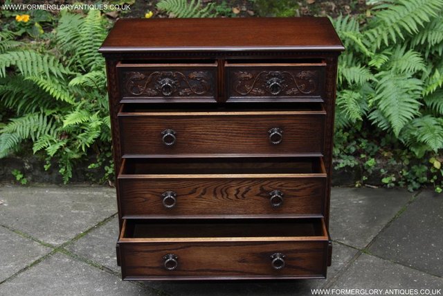 Image 23 of A JAYCEE OLD CHARM OAK CHEST OF DRAWERS SIDEBOARD TV STAND
