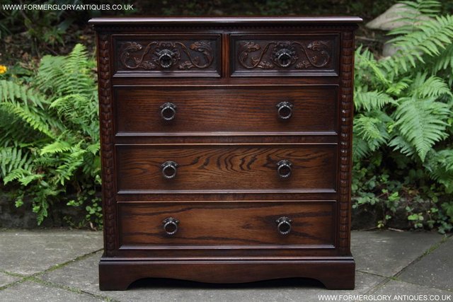 Image 33 of A JAYCEE OLD CHARM OAK CHEST OF DRAWERS SIDEBOARD TV STAND