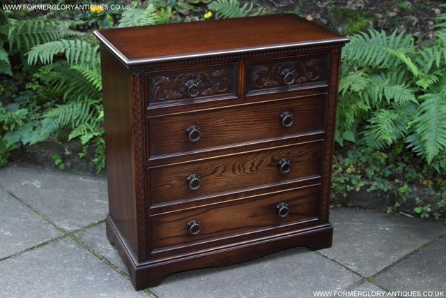 Image 40 of A JAYCEE OLD CHARM OAK CHEST OF DRAWERS SIDEBOARD TV STAND