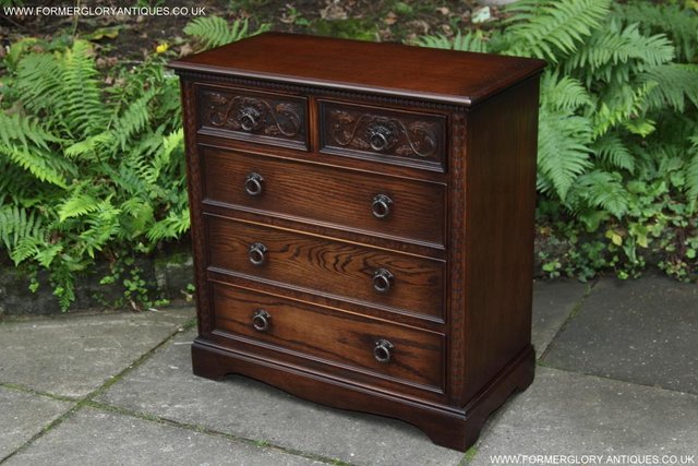 Image 41 of A JAYCEE OLD CHARM OAK CHEST OF DRAWERS SIDEBOARD TV STAND