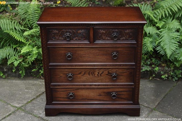 Image 42 of A JAYCEE OLD CHARM OAK CHEST OF DRAWERS SIDEBOARD TV STAND