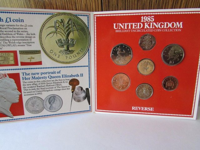 Preview of the first image of 1985 UNITED KINGDOM BRILLIANT UNCIRCULATED COIN COLLECTION..
