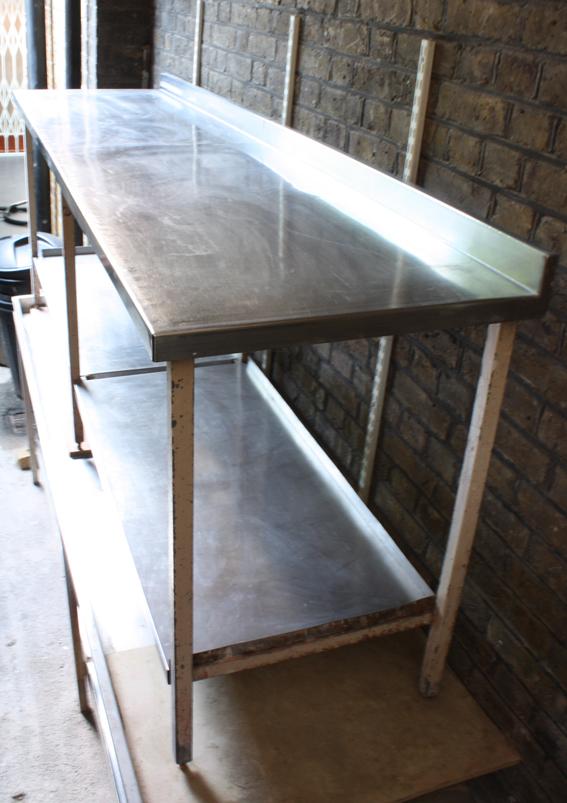 Image 2 of Two Stainless Steel Catering Benches For Sale