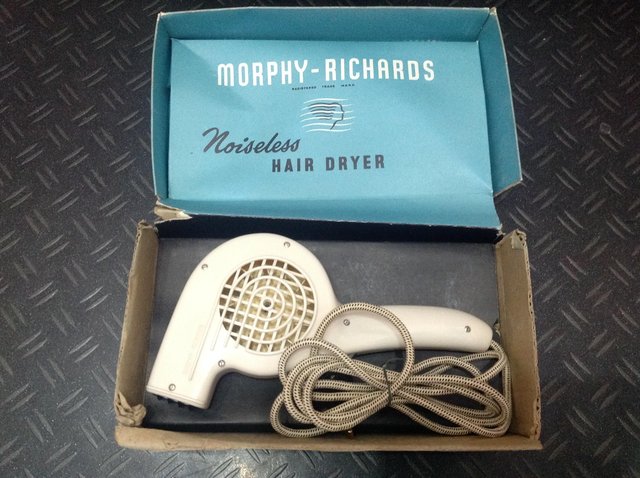 Preview of the first image of Vintage Morphy Richards Noisless Hair Drier Model H1.