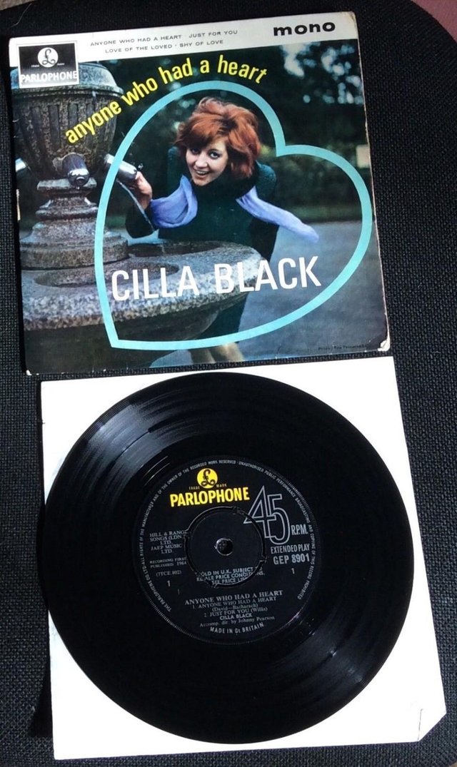 Image 3 of CILLA BLACK  UK  7''  EP  ANYONE WHO HAD A HEART