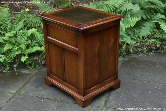 Image 10 of AN OLD CHARM LIGHT OAK WRITING DESK FILING CABINET TABLE