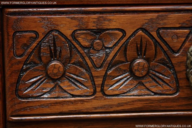 Image 23 of AN OLD CHARM LIGHT OAK WRITING DESK FILING CABINET TABLE