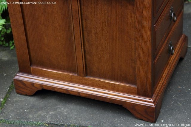 Image 28 of AN OLD CHARM LIGHT OAK WRITING DESK FILING CABINET TABLE