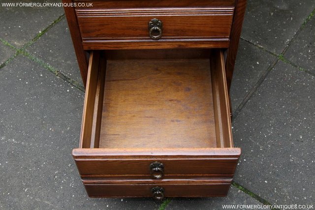 Image 34 of AN OLD CHARM LIGHT OAK WRITING DESK FILING CABINET TABLE