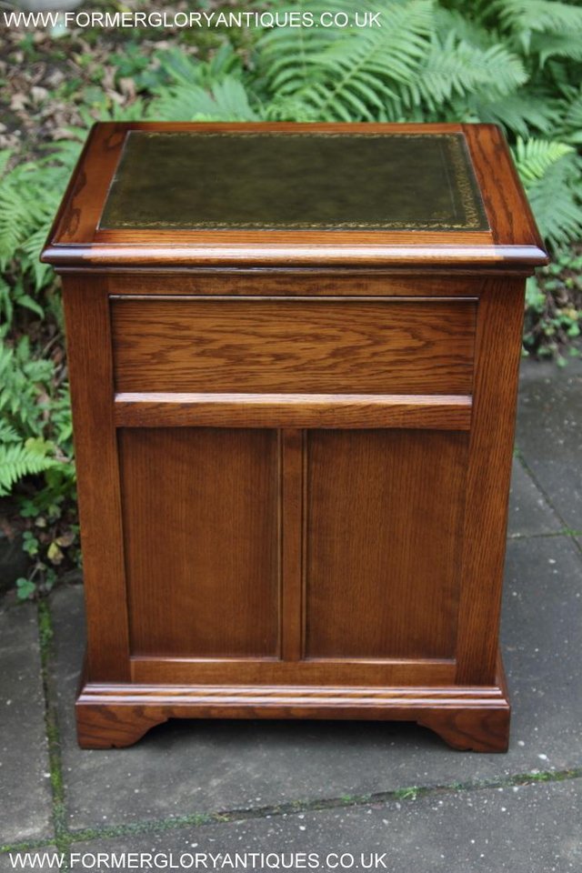 Image 51 of AN OLD CHARM LIGHT OAK WRITING DESK FILING CABINET TABLE