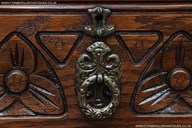 Image 56 of AN OLD CHARM LIGHT OAK WRITING DESK FILING CABINET TABLE