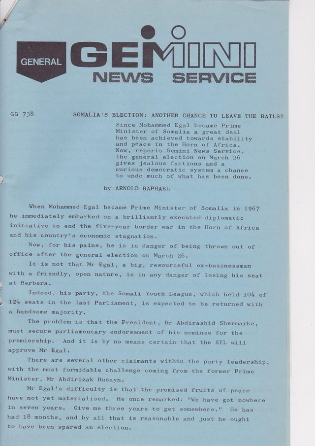 Image 10 of 80 1969 news releases from Gemini News service