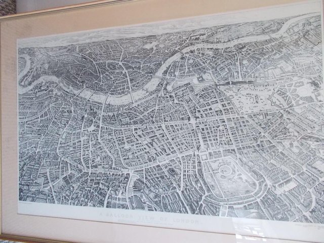 Preview of the first image of 1851 Balloon view London,from Hampstead,Historical interest.