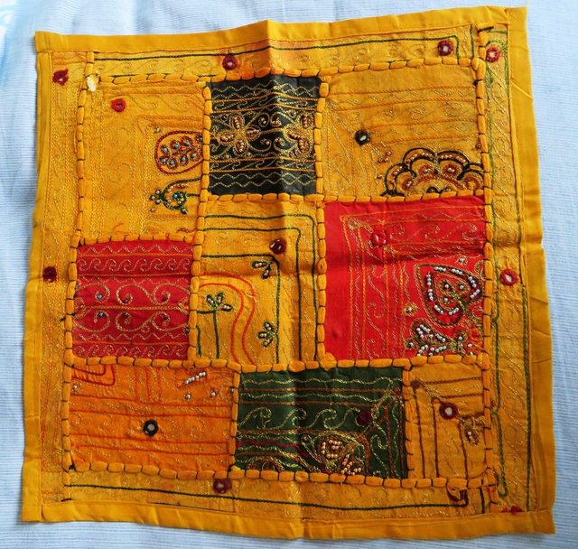 Image 6 of 2 INDIAN EMBROIDERED CUSHION COVERS