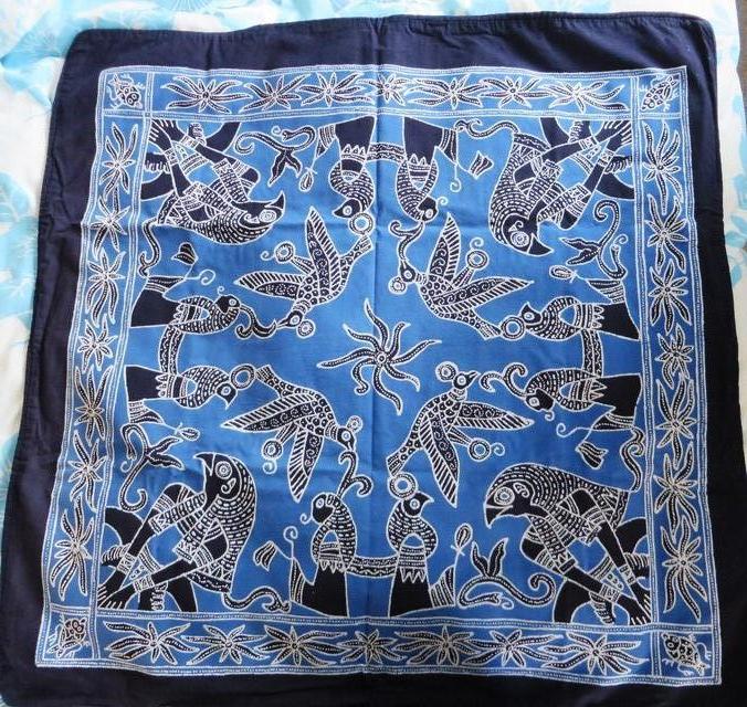 Preview of the first image of ETHNIC BATIK Floor Cushion Cover.