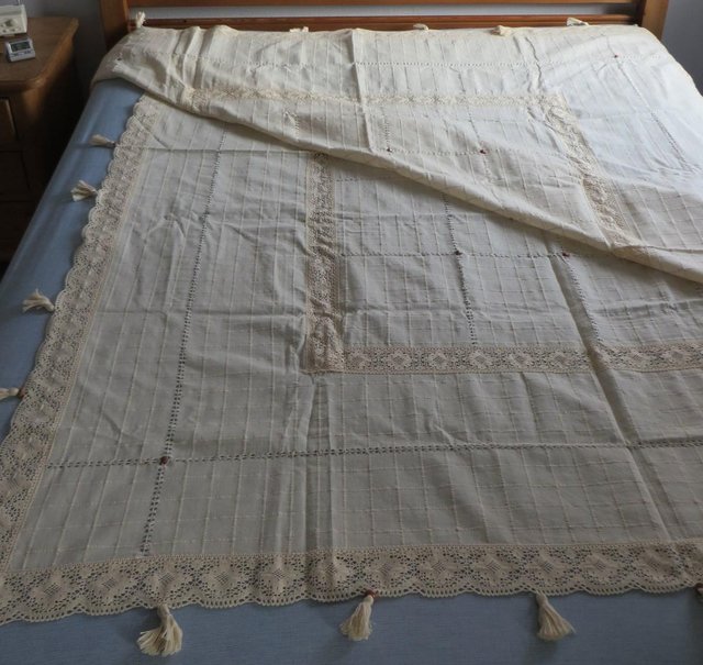 Preview of the first image of Cotton BED / SOFA THROW or TABLECLOTH from CYPRUS.