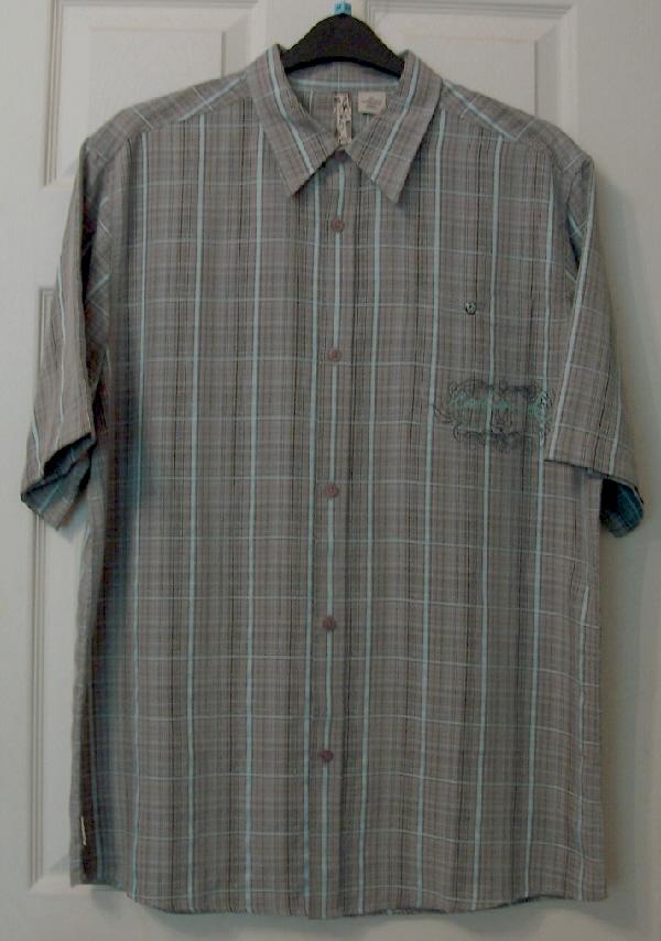 Preview of the first image of Gorgeous Men's Check Short Sleeve Shirt By Red Sand - SZ XXL.
