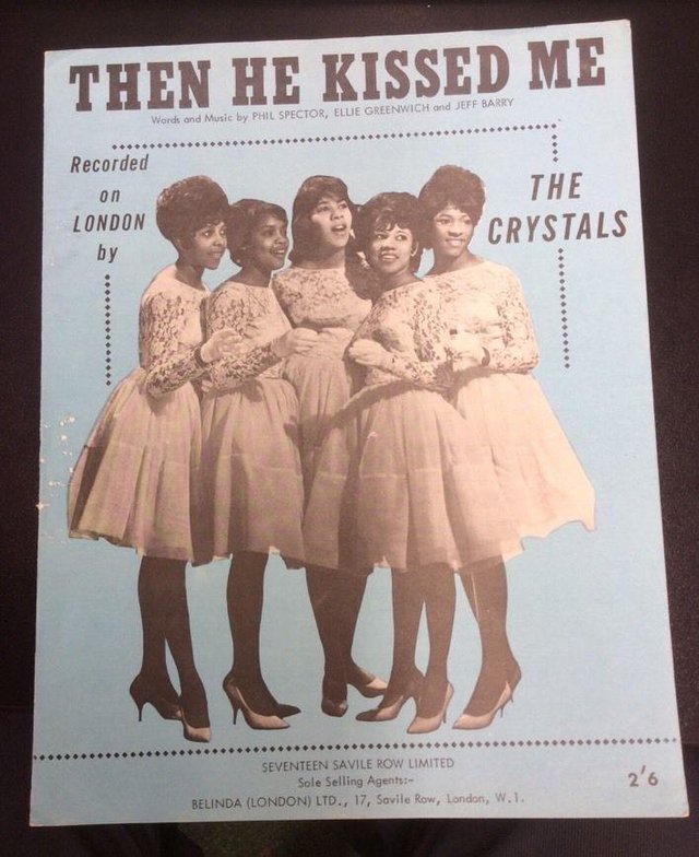 Preview of the first image of Very Rare Sheet Music by The Crystals " Then He Kissed Me ".